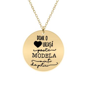 Mia - Colier personalizat pentru educatoare/invatatoare/profesoara din argint 925 placat cu aur galben 24 karate