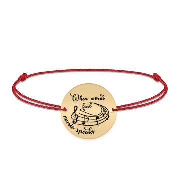 Music - Bratara personalizata snur simplu pentru iubitorii de muzica 