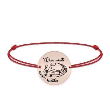 Music - Bratara personalizata snur simplu pentru iubitorii de muzica 