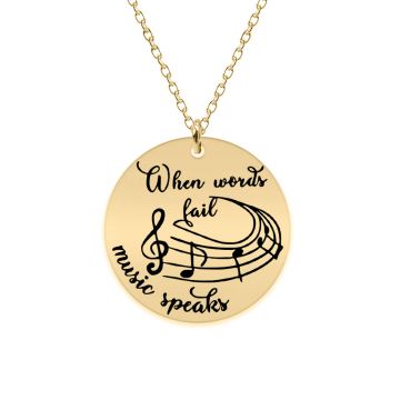 Music - Colier personalizat pentru iubitorii de muzica 