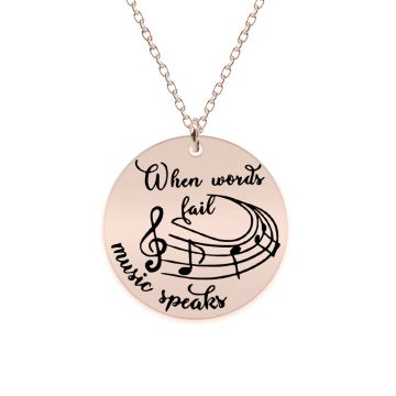 Music - Colier personalizat pentru iubitorii de muzica 