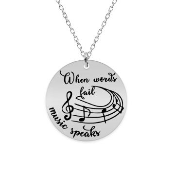 Music - Colier personalizat pentru iubitorii de muzica 