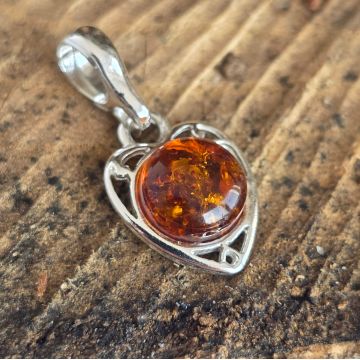 Pandantiv argint cu chihlimbar Amber28