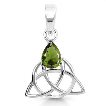 Pandantiv moldavit Triquetra model 2