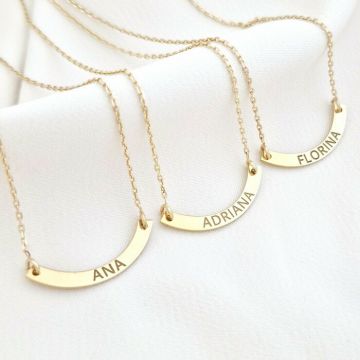 Set Arcuirea Prieteniei – Lantisoare personalizate pentru Surori sau Prietene - Argint 925 placat cu Aur Galben 18K