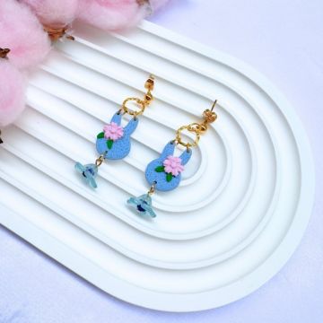 Cercei - Bunny Dangle - Albastru