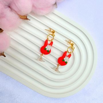 Cercei - Bunny Dangle - Rosu