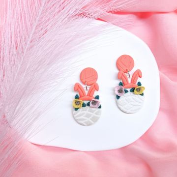 Cercei - Bunny Egg - Alb