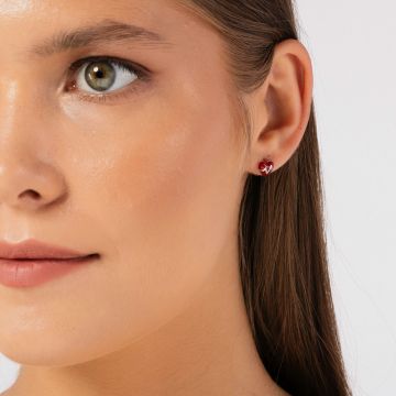 Cercei din argint Heartbeat Studs