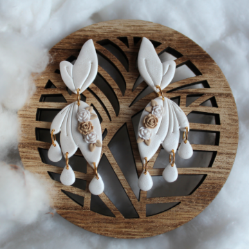 Cercei - Ivory and Petals - Alb