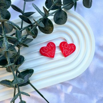 Cercei - Love Heart - Rosu