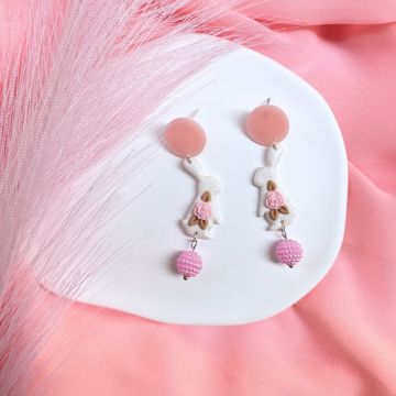 Cercei - Rabbit Rose - Alb