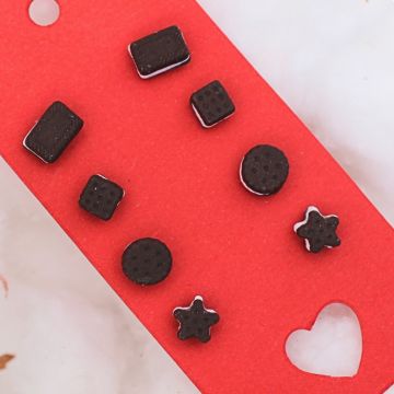 Cercei - Set Biscuiti - Negru