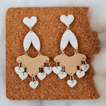 Cercei - Valentine Hearts - Crem