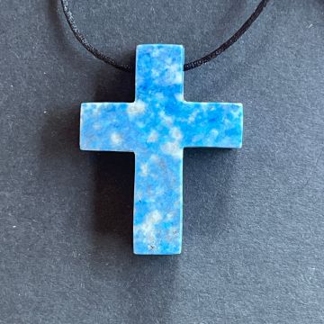 Pandantiv cruce lapis lazuli