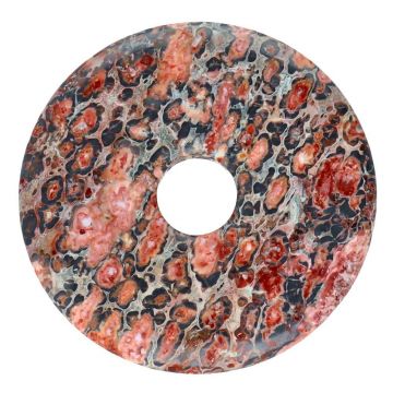Pandantiv jasp leopard piatra pi donut L