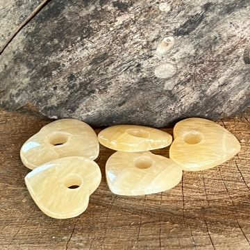 Pandantiv piatra pi donut inima lemonit