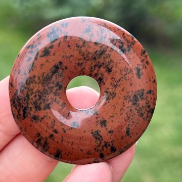 Pandantiv piatra pi obsidian mahon DONUT L model 2