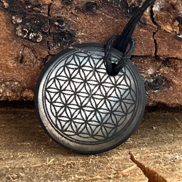 Pandantiv shungit Flower of Life