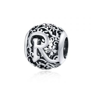 Talisman din argint Alphabet Letter R