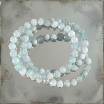 Bratara copii fatetata jad albastru deschis