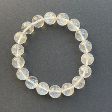 Bratara cuart de stanca/cristal incolor 10 mm