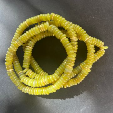 Bratara discuri jad verde 6 mm
