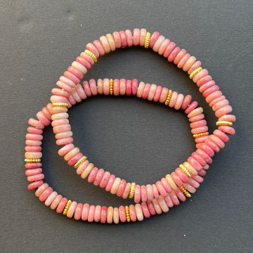 Bratara discuri tulit si insertii aurii – 6x2 mm