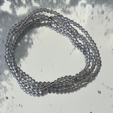 Bratara fatetata cuart fumuriu 3 mm
