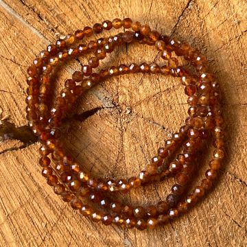 Bratara granat portocaliu fatetat 4 mm