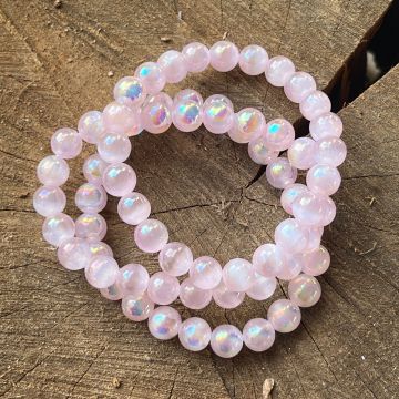 Bratara selenit 8 mm AURA LILA