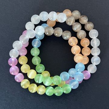 Bratara sfere colorate din selenit 8 mm