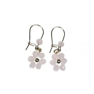 Cercei Aur 14k Gold Filled, floricele Roz