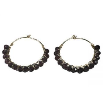 Cercei Aur14k Gold Filled/Garnet
