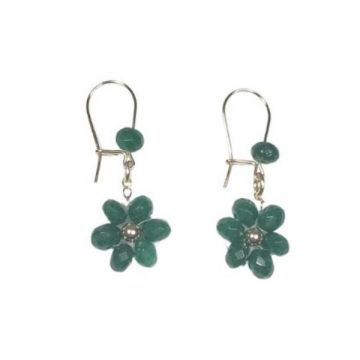 Cercei Aur14k Gold Filled/Jad verde