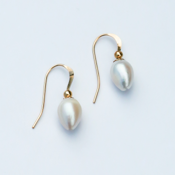 Cercei perle naturale, aur filat - Soul Pearl #1