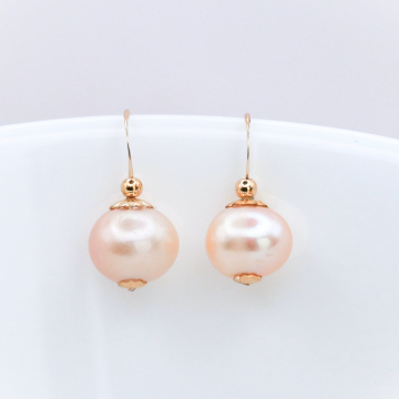 Cercei perle naturale, aur filat - Soul Pearl #3