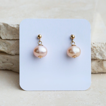 Cercei perle naturale, aur filat - Soul Pearl #4
