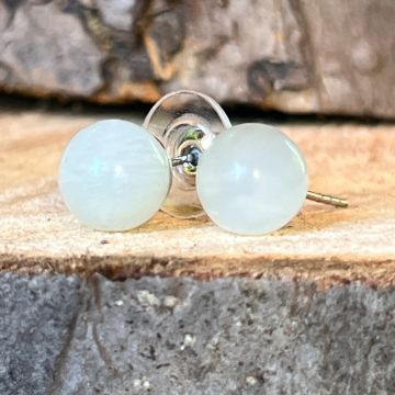 Cercei stud jad new jade sfere 8 mm