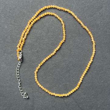 Colier Citrin sfere 2 mm
