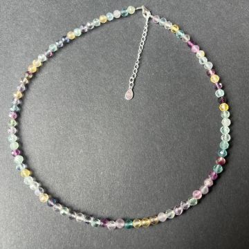 Colier fluorit curcubeu Rainbow#36