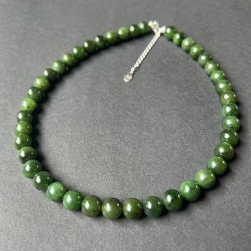 Colier jad verde nefrit Bloom #33