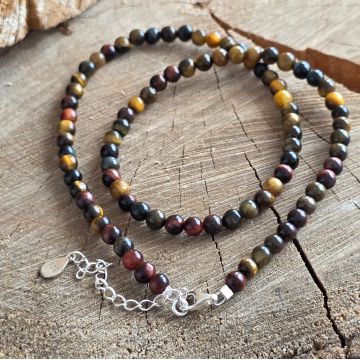 Colier ochi de tigru colorat Ancient Power #112