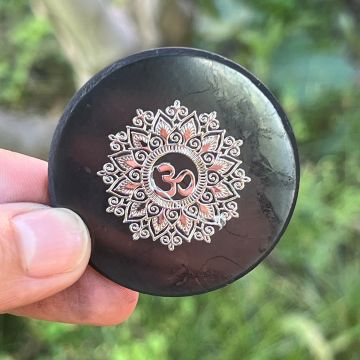 Disc din Shungit Mandala Silver
