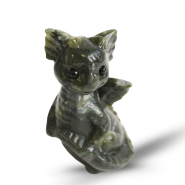Gardianul bland al norocului ,   Dragon din Jad de Sud pentru Abundenta si Echilibru 7.5 cm inaltime