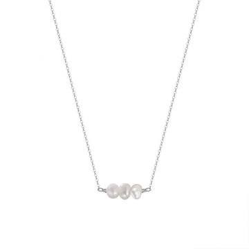 Lantisor argint 925, JW1535, model perla, placat cu rodiu