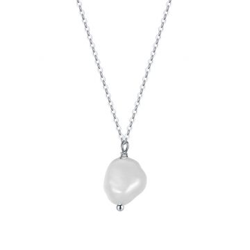 Lantisor argint 925, JW1536, model perla, placat cu rodiu