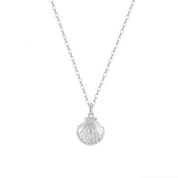 Lantisor argint 925, JW1541, model scoica, placat cu rodiu