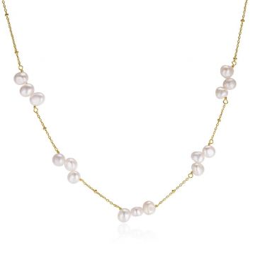 Lantisor argint 925, JW1545, model perle, placat cu aur