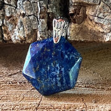 Pandantiv forma hexagon lapis lazuli